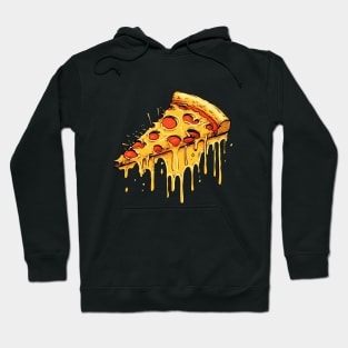 A slice of pizza with melted cheese Hoodie